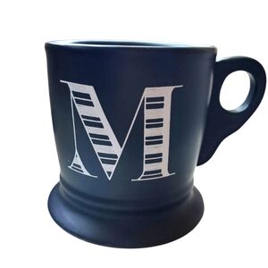 Anthropologie Monogram Initial M Shaver Retro Mug